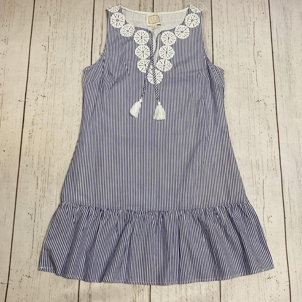 Sail to Sable Striped Tiered Dress